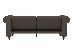 Sofá|Dorel Home Felix | Sofá-cama de 3 lugares em microfibra -escuro Castanho