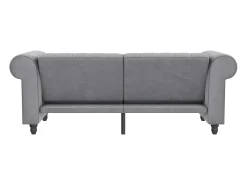 Sofá|Loft24 Felix | Sofá-cama de 3 lugares em veludo Cinzento claro