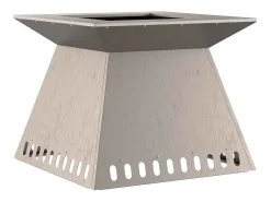 Lareira|vidaxl Fire Pit 60 x 60 x 50 cm Aço resistente às intempéries Castanho