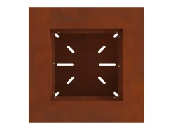 Lareira|vidaxl Fire Pit 60 x 60 x 50 cm Aço resistente às intempéries Castanho