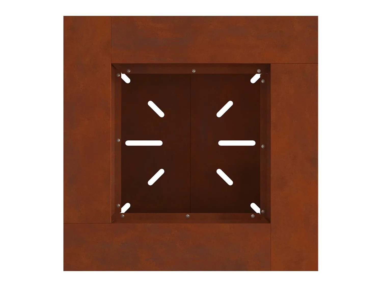 Lareira|vidaxl Fire Pit 60 x 60 x 50 cm Aço resistente às intempéries Castanho
