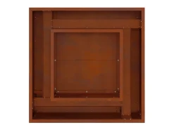 Best vidaxl Fire Pit 80 x 80 x 40 cm Aço resistente às intempéries Castanho