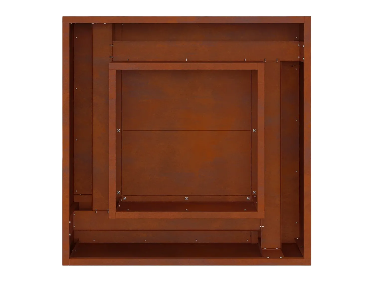 Best vidaxl Fire Pit 80 x 80 x 40 cm Aço resistente às intempéries Castanho