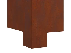 Best vidaxl Fire Pit 80 x 80 x 40 cm Aço resistente às intempéries Castanho