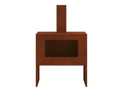 vidaxl Fire Pit 60 x 40 x 96 cm Aço resistente às intempéries^ Lareira