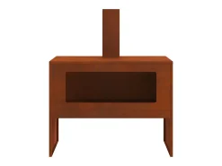 Lareira|vidaxl Fire Pit 80 x 50 x 96 cm Aço resistente às intempéries Castanho