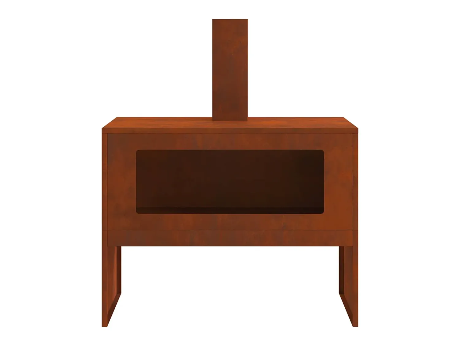 Lareira|vidaxl Fire Pit 80 x 50 x 96 cm Aço resistente às intempéries Castanho