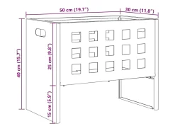 vidaxl Fire Pit 50 x 30 x 40 cm Aço Castanho