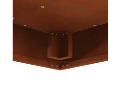 Lareira*vidaxl Fire Pit 80 x 80 x 40 cm Aço resistente às intempéries Castanho
