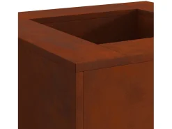 Lareira*vidaxl Fire Pit 80 x 80 x 40 cm Aço resistente às intempéries Castanho