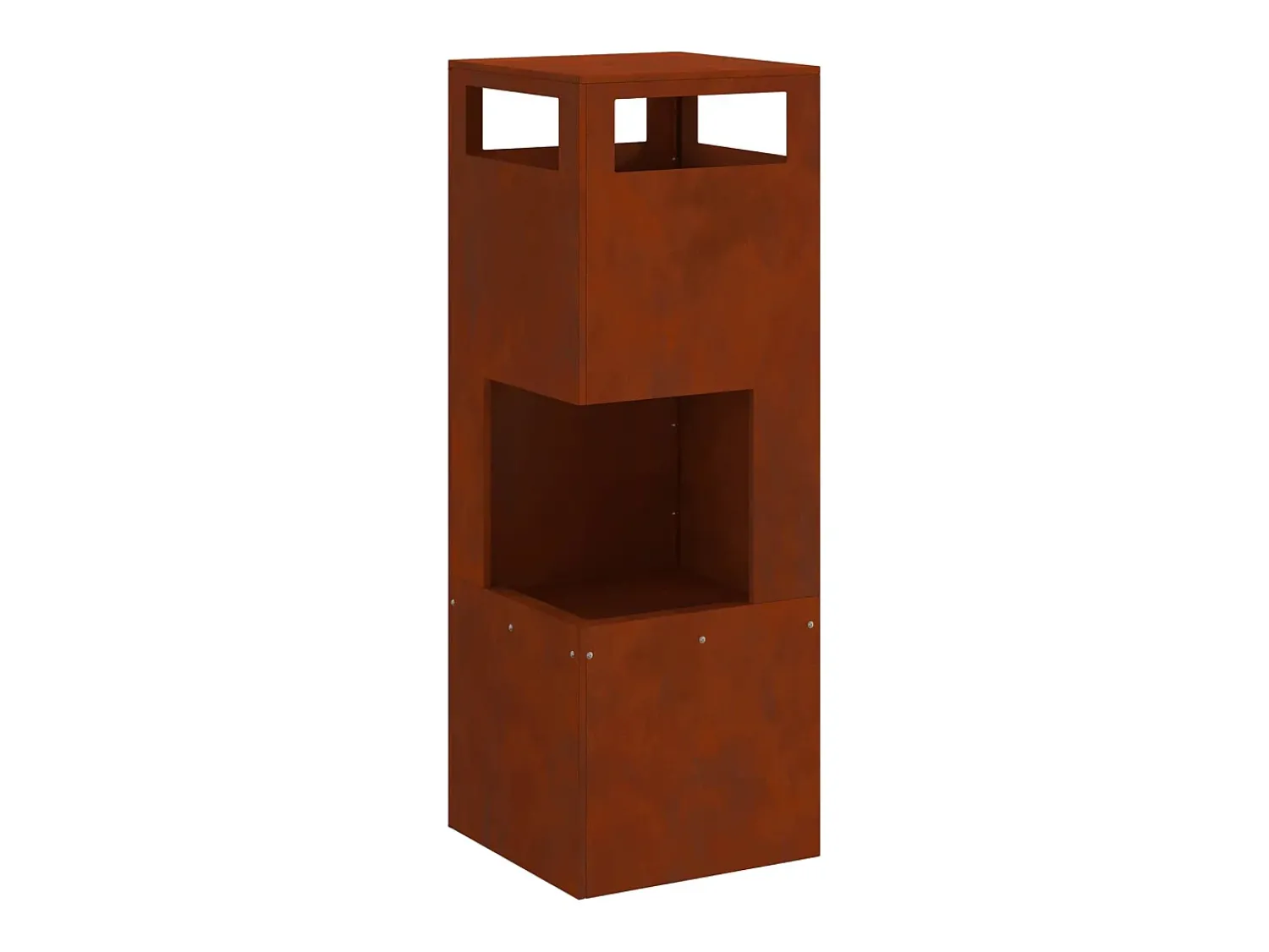 Lareira*vidaxl Fire Pit 35 x 35 x 100 cm Aço Castanho