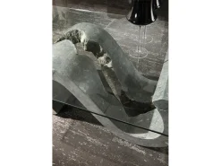 Mesa De Centro| Flexus - Mesa de centro (120 x 70 - Transparente) em vidro temperado cinza Cinzento