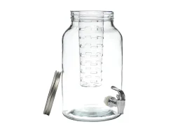 Acessório Vinho E Bar*Cook Concept Fonte de Bebidas em Vidro com Infusor 5,5l Transparente