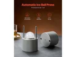Acessório Vinho E Bar* Forma de Gelo SucceBuy Prensa de Gelo, Kit de Máquina de Gelo de 5.3 cm para Uísque, Prata, Ideal para Bebidas e Festas
