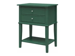 Dorel Home Franklin | Mesa de apoio com 2 gavetas em MDF azul^ Mesa De Apoio