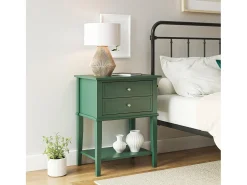 Dorel Home Franklin | Mesa de apoio com 2 gavetas em MDF azul^ Mesa De Apoio