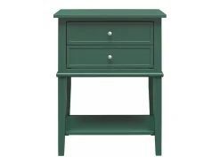 Dorel Home Franklin | Mesa de apoio com 2 gavetas em MDF azul^ Mesa De Apoio
