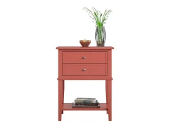 Dorel Home Franklin | Mesa de apoio com 2 gavetas em MDF azul claro^ Mesa De Apoio