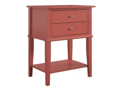 Dorel Home Franklin | Mesa de apoio com 2 gavetas em MDF azul claro^ Mesa De Apoio