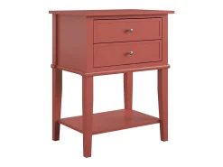 Dorel Home Franklin | Mesa de apoio com 2 gavetas em MDF azul claro^ Mesa De Apoio