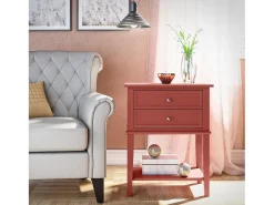 Dorel Home Franklin | Mesa de apoio com 2 gavetas em MDF azul claro^ Mesa De Apoio