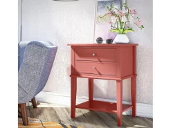 Dorel Home Franklin | Mesa de apoio com 2 gavetas em MDF azul claro^ Mesa De Apoio