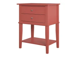 Dorel Home Franklin | Mesa de apoio com 2 gavetas em MDF azul claro^ Mesa De Apoio