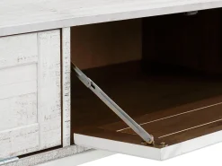 Móvel De Tv|Loft24 Freya | Móvel TV com 3 portas de abrir em Pinho Creme Branco