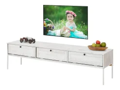 Móvel De Tv|Loft24 Freya | Móvel TV com 3 portas de abrir em Pinho Creme Branco