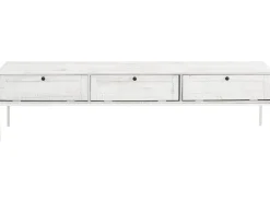 Móvel De Tv|Loft24 Freya | Móvel TV com 3 portas de abrir em Pinho Creme Branco