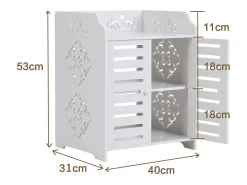 Móvel De Arrumação|Sapateira|DripeX Gabinete de sapatos 3 prateleiras, gabinete de sapato de 2 dotas, design de padrão de corte, 40x31x53cm, Branco