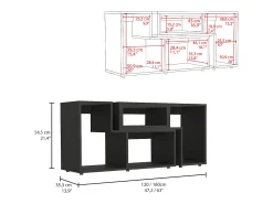TuHome Gabinete de televisão extensível de Pequim Gabinete de Pequim, com Gabinete^ Móvel De Tv