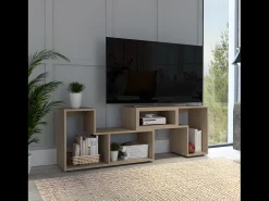 Móvel De Tv*TuHome Gabinete de televisão extensível de Pequim Gabinete de televisão extensível de Pequim, com gabinete Branco