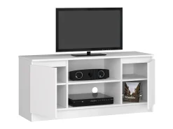 Móvel De Tv*Akord Gabinete de TV 120 cm 2D 1P - Moderno e Funcional, 2 Prateleiras e Portas, Acabamento Fosco, Material Durável, Montagem Independente Branco