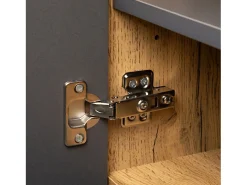 Móvel De Tv*DripeX Gabinete de TV 2 gavetas 1 portas e 3 nichos - em MDF - Efeito de grão de madeira e pés de metal - 180x38x50cm Natural claro