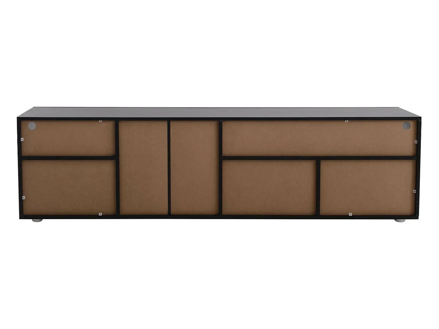 Clearance DripeX Gabinete de TV em MDF, com LED 4 modos 16 cores, 3 portas e 5 nicho, , 180x35x45cm Preto