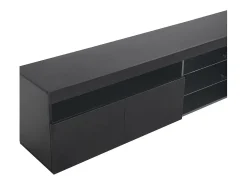 Clearance DripeX Gabinete de TV em MDF, com LED 4 modos 16 cores, 3 portas e 5 nicho, , 180x35x45cm Preto