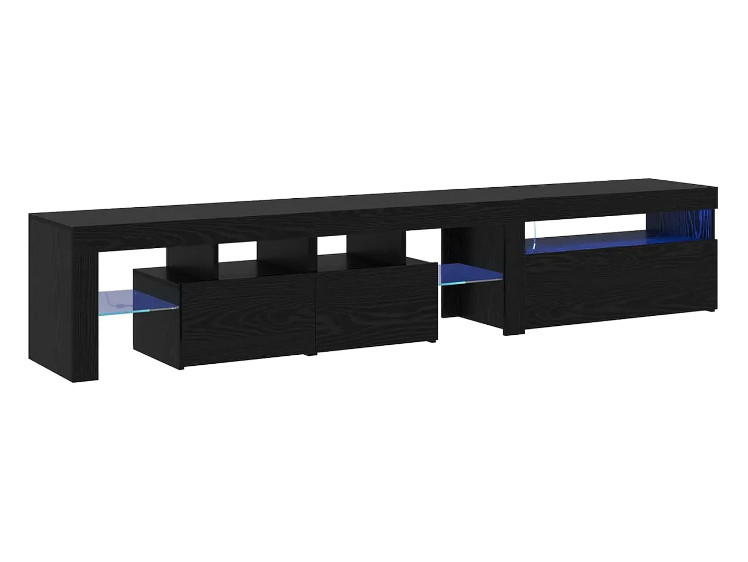 Móvel De Tv*vidaxl Gabinete para TV 2 pcs Carvalho 215 x 36,5 x 40 cm Preto