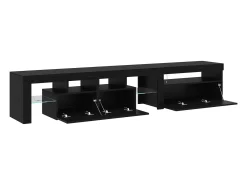 Móvel De Tv*vidaxl Gabinete para TV 2 pcs Carvalho 215 x 36,5 x 40 cm Preto