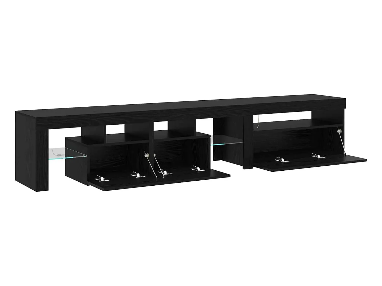 Móvel De Tv*vidaxl Gabinete para TV 2 pcs Carvalho 215 x 36,5 x 40 cm Preto