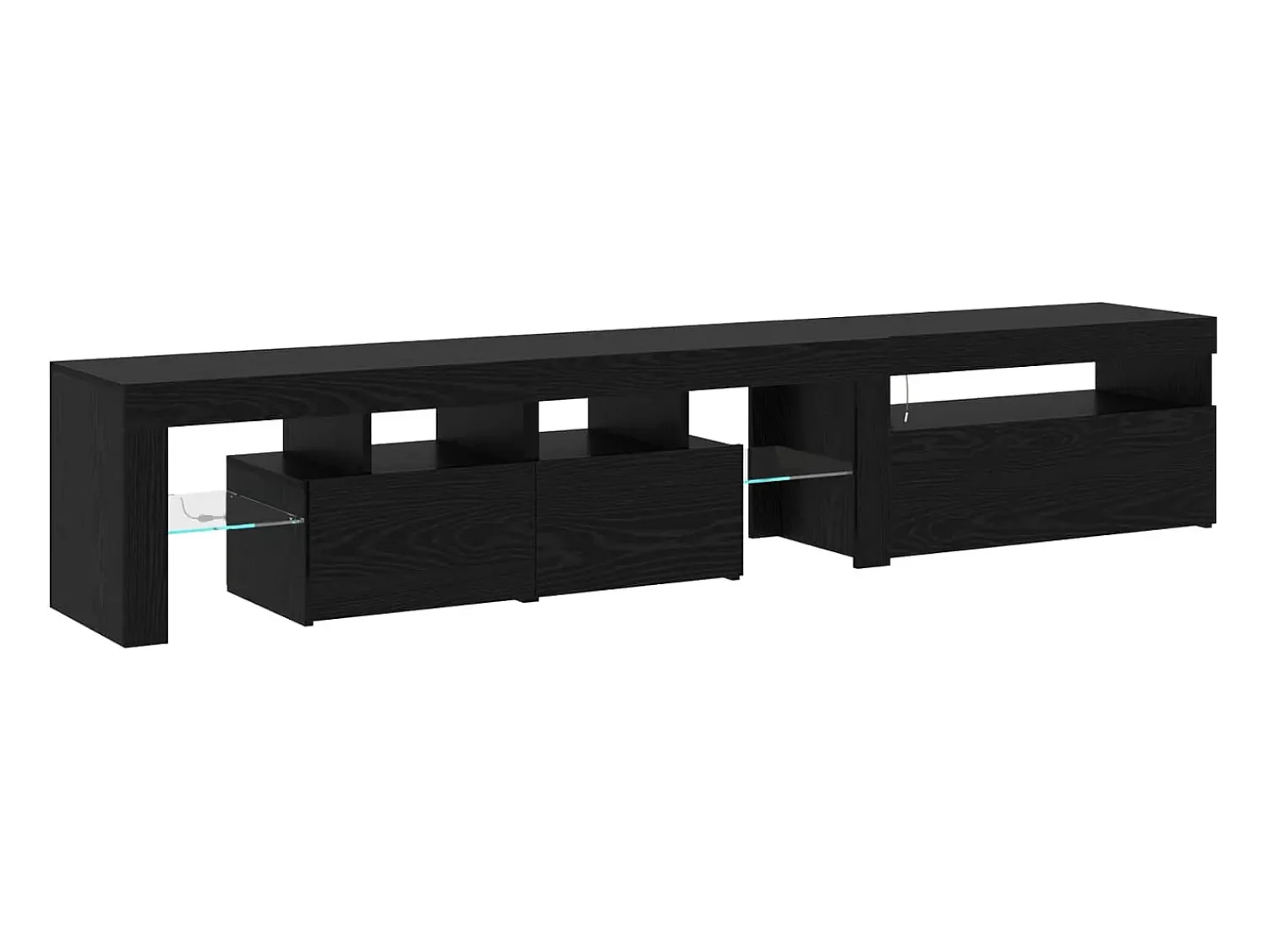 Móvel De Tv*vidaxl Gabinete para TV 2 pcs Carvalho 215 x 36,5 x 40 cm Preto
