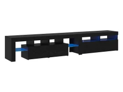 New vidaxl Gabinete para TV 2 pcs Carvalho 230 x 36,5 x 40 cm Preto