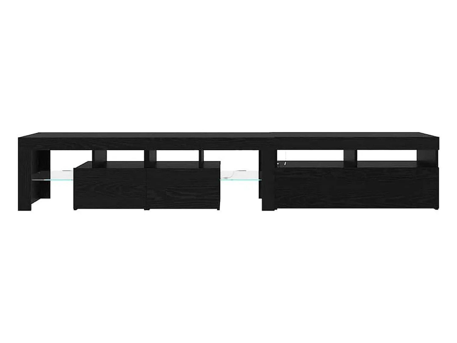 New vidaxl Gabinete para TV 2 pcs Carvalho 230 x 36,5 x 40 cm Preto