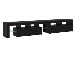 New vidaxl Gabinete para TV 2 pcs Carvalho 230 x 36,5 x 40 cm Preto