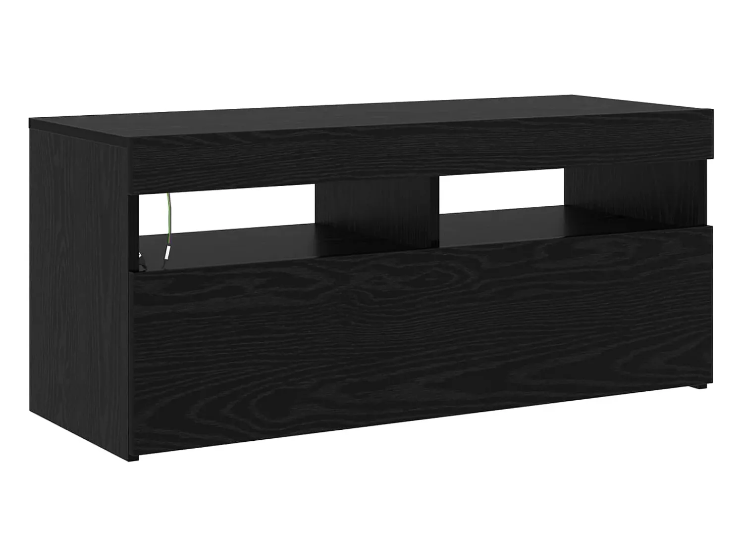 New vidaxl Gabinete para TV 2 pcs Carvalho 230 x 36,5 x 40 cm Preto
