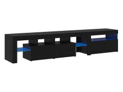 Móvel De Tv|vidaxl Gabinete para TV 2 pcs Carvalho 200 x 36,5 x 40 cm Preto