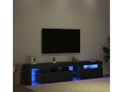 Móvel De Tv|vidaxl Gabinete para TV 2 pcs Carvalho 200 x 36,5 x 40 cm Preto