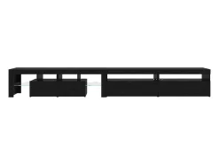 Outlet vidaxl Gabinete para TV 3 pcs Carvalho 290 x 36,5 x 40 cm Preto