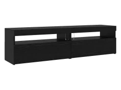 Outlet vidaxl Gabinete para TV 3 pcs Carvalho 290 x 36,5 x 40 cm Preto