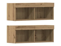 vidaxl Gabinete para TV 4 pcs carvalho artisiano Madeira processada^ Móvel De Tv